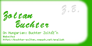 zoltan buchter business card